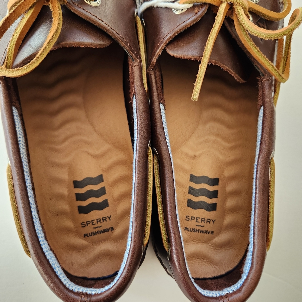 SPERRY Original Plushwave Boat Shoe Size 11 W Brown - Picture 12 of 16
